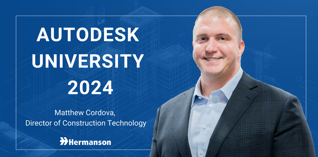 Hermanson's Matthew Cordova presents at Autodesk University 2024 Image