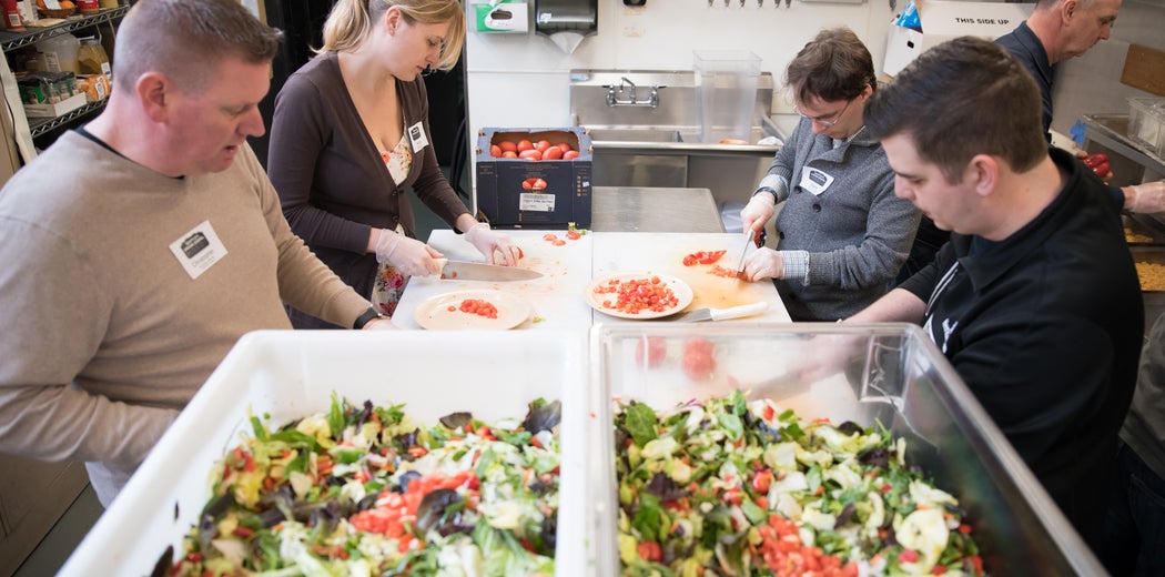 Hermanson serves lunch at the Seattle Union Gospel Mission Image